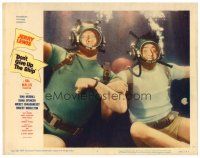 8f468 DON'T GIVE UP THE SHIP LC #5 '59 close up of Jerry Lewis in scuba gear underwater!