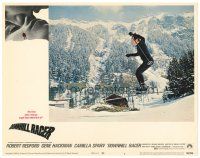 8f472 DOWNHILL RACER LC #3 '69 cool image of Robert Redford in mid-air on skies!