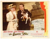 8f482 EMPEROR WALTZ LC #4 '48 Bing Crosby holding dog with Joan Fontaine in bedroom!