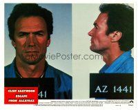 8f483 ESCAPE FROM ALCATRAZ LC #3 '79 best front & side mugshot photos of prisoner Clint Eastwood!