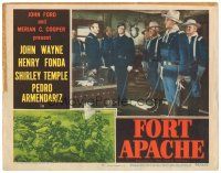 8f506 FORT APACHE LC #3 '48 Lieutenant Colonel Henry Fonda talks sternly to John Wayne & his men!