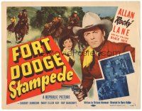 8f202 FORT DODGE STAMPEDE TC '51 great image of cowboy Allan Rocky Lane with gun!