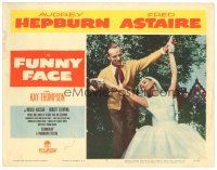 8f512 FUNNY FACE LC #7 '57 best close up of bride Audrey Hepburn & Fred Astaire dancing!