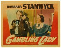 8f514 GAMBLING LADY LC R42 sexy Barbara Stanwyck watches her dad take an unpleasant phonecall!