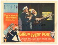 8f521 GIRL IN EVERY PORT LC #4 '52 wacky sailors Groucho Marx & William Bendix serenade!