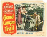 8f527 GRAND CANYON TRAIL LC #3 '48 Jane Frazee holding gun by Roy Rogers & Trigger and Andy Devine