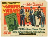 8f210 GRAPES OF WRATH TC R47 Henry Fonda in lineup with stars, John Steinbeck, John Ford classic!