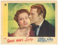 8f532 GREAT MAN'S LADY LC '41 c/u of Barbara Stanwyck who marries Joel McCrea and lives to be 109!