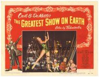 8f534 GREATEST SHOW ON EARTH LC #7 '52 sexy Dorothy Lamour, James Stewart, Emmett Kelly