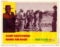 8f539 HANG 'EM HIGH LC #5 '68 marshal Clint Eastwood holds lots of bad guys at gunpoint!
