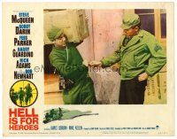 8f546 HELL IS FOR HEROES LC #1 '62 Harry Guardino gives pen to Bobby Darin holding crate!