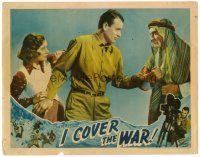 8f570 I COVER THE WAR LC '37 newsreel cameraman John Wayne between Gwen Gaze & Charles Brokaw!