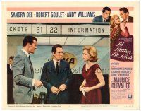 8f575 I'D RATHER BE RICH LC #4 '64 sexy Sandra Dee in airport with Robert Goulet & Andy Williams!