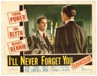 8f576 I'LL NEVER FORGET YOU LC #2 '51 Tyrone Power stares at Michael Rennie holding candelabra!