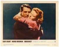 8f578 INDISCREET LC #5 '58 romantic c/u of Cary Grant & Ingrid Bergman, directed by Stanley Donen!