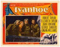 8f592 IVANHOE LC #7 '52 Robert Taylor, Joan Fontaine, Finlay Currie & Felix Aylmer on balcony!