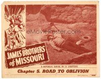 8f593 JAMES BROTHERS OF MISSOURI chapter 5 LC '49 Republic serial, man laying dead next to grave!