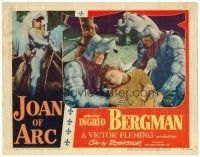 8f597 JOAN OF ARC LC #4 '48 soldiers tend to wounded Ingrid Bergman shot by arrow!