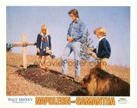8f678 NAPOLEON & SAMANTHA LC '72 Michael Douglas, Jodie Foster & Johnny Whitaker & lion at grave!