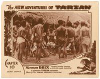 8f687 NEW ADVENTURES OF TARZAN chapter 10 LC '35 large crowd of natives surround women & children!