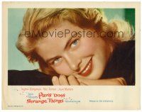 8f713 PARIS DOES STRANGE THINGS LC #1 '57 Jean Renoir, best super close up of Ingrid Bergman!