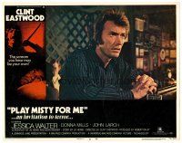 8f729 PLAY MISTY FOR ME LC #8 '71 close up of star/director Clint Eastwood sitting at bar!