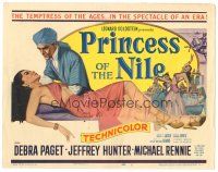 8f249 PRINCESS OF THE NILE TC '54 sexy full-length art of barely-dressed young Debra Paget!