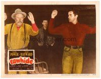 8f747 RAWHIDE LC #3 '51 Tyrone Power & Edgar Buchanan held at gunpoint by bad guy!