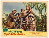 8f749 REAL GLORY LC '39 Andrea Leeds points rifle while David Niven and man aim a cannon!
