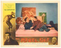 8f753 REBEL SET LC #5 '59 female beatnik on bed with her lover & paintings!