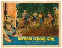 8f757 REFORM SCHOOL GIRL LC #8 '57 great close up of bad girls catfighting in the dirt!