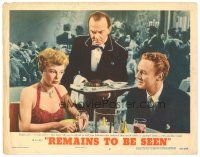 8f758 REMAINS TO BE SEEN LC #3 '53 June Allyson eats with Van Johnson & also with a different man!