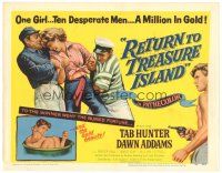 8f250 RETURN TO TREASURE ISLAND TC '54 Tab Hunter & desperate men with sexy Dawn Addams!