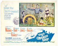 8f253 SAIL A CROOKED SHIP TC '61 art of Robert Wagner & Ernie Kovacks with sexy girls!