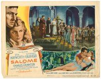 8f790 SALOME LC #7 '53 Charles Laughton as King Herod, sexy Rita Hayworth, Stewart Granger!