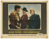 8f806 SEARCHERS LC #2 '56 John Ford, close up of John Wayne between Jeff Hunter & Ward Bond!
