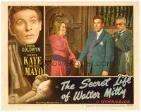 8f811 SECRET LIFE OF WALTER MITTY LC #8 '47 Virginia Mayo sees Boris Karloff behind Danny Kaye!