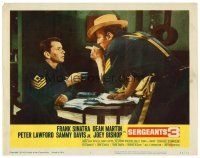 8f816 SERGEANTS 3 LC #1 '62 c/u of soldier Dean Martin accusing coffee-drinking Frank Sinatra!