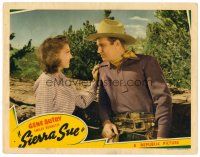8f835 SIERRA SUE LC '41 close up of cowboy Gene Autry & pretty Fay McKenzie in title role!