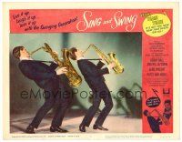 8f838 SING & SWING LC #3 '64 great close up image of two guys playing jazz saxophone!