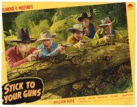8f868 STICK TO YOUR GUNS LC '41 William Boyd as Hopalong Cassidy, Andy Clyde & others point guns!