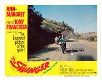 8f881 SWINGER LC #4 '66 great image of sexy Ann-Margret on motorcycle driving on highway!
