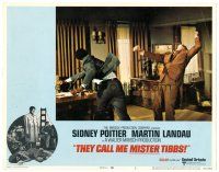 8f905 THEY CALL ME MISTER TIBBS LC #5 '70 Sidney Poitier delivers knockout punch to bad guy!