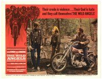 8f975 WILD ANGELS LC #4 '66 biker Peter Fonda, sexy Nancy Sinatra & Hell's Angel on motorcycle!