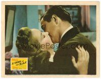 8f989 YANK IN THE R.A.F. LC '41 best close up of Tyrone Power kissing Betty Grable!