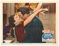 8f993 YOU'RE MY EVERYTHING LC #6 '49 best c/u of Dan Dailey kissing Anne Baxter with messy hands!