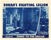 8f999 ZORRO'S FIGHTING LEGION chapter 6 LC '39 Reed Hadley trapped by bad guy while sword fighting!