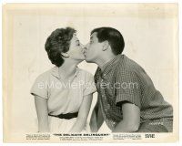 8f041 DELICATE DELINQUENT 8x10 still '57 wacky teen-age Jerry Lewis kissing Mary Webster!