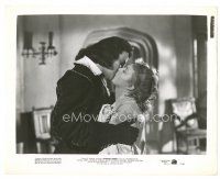 8f056 FOREVER AMBER #3 8x10 still '47 romantic close up of Cornel Wilde kissing sexy Peggy Cummins!