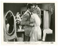8f059 FOREVER FEMALE 8x10 still '54 romantic c/u of William Holden kissing pretty Ginger Rogers!